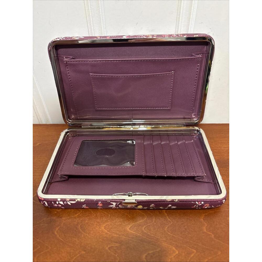 Vintage Women’s Wallet Purse Box Floral Print Card, Checkbook & Money Holder - Picture 4 of 13